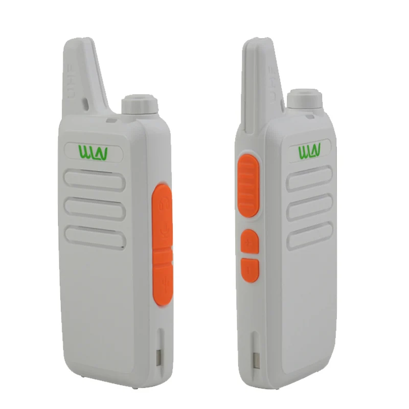 2pcs x WLN KD-C1  Black / White 16 Channel Ultra-thin mini Walkie Talkie UHF 400-470 MHz Ham Radio