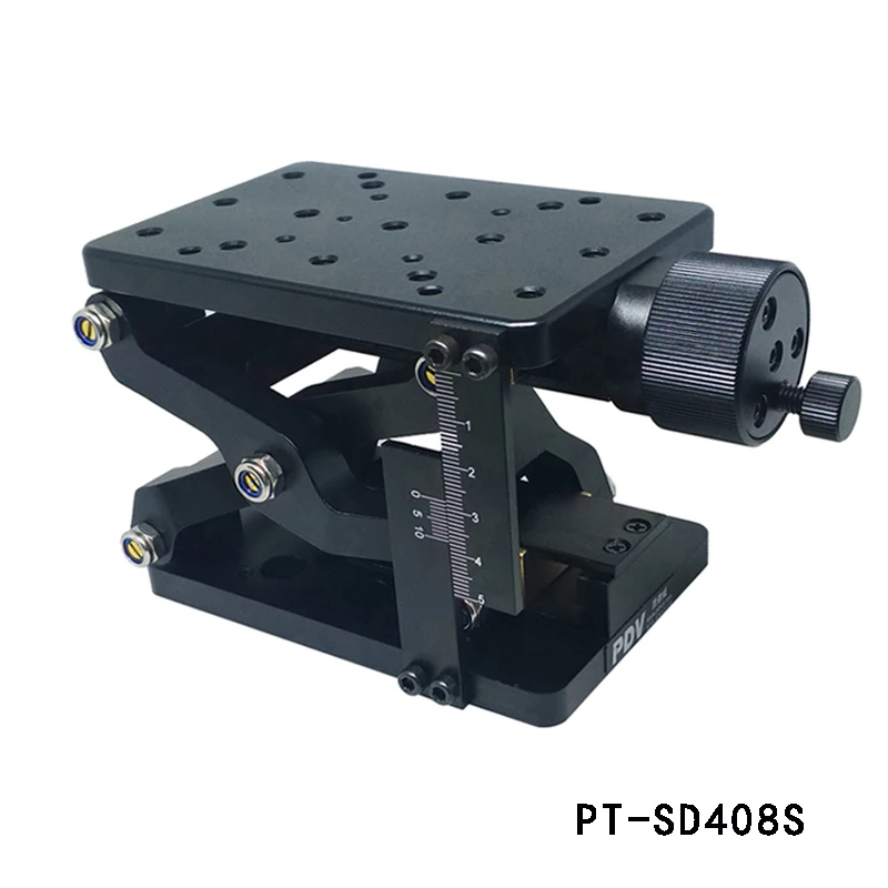 PT-408S Manual Lab Jack High Precise Manual Lift Z-axis Elevator Optical Sliding Lift lifting platform 60mm Travel  Bulk discoun