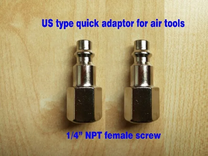 

2pcs/lot 1/4" NPT female thread US type Pneumatic Air Hose Quick Coupler air tools quick adaptor