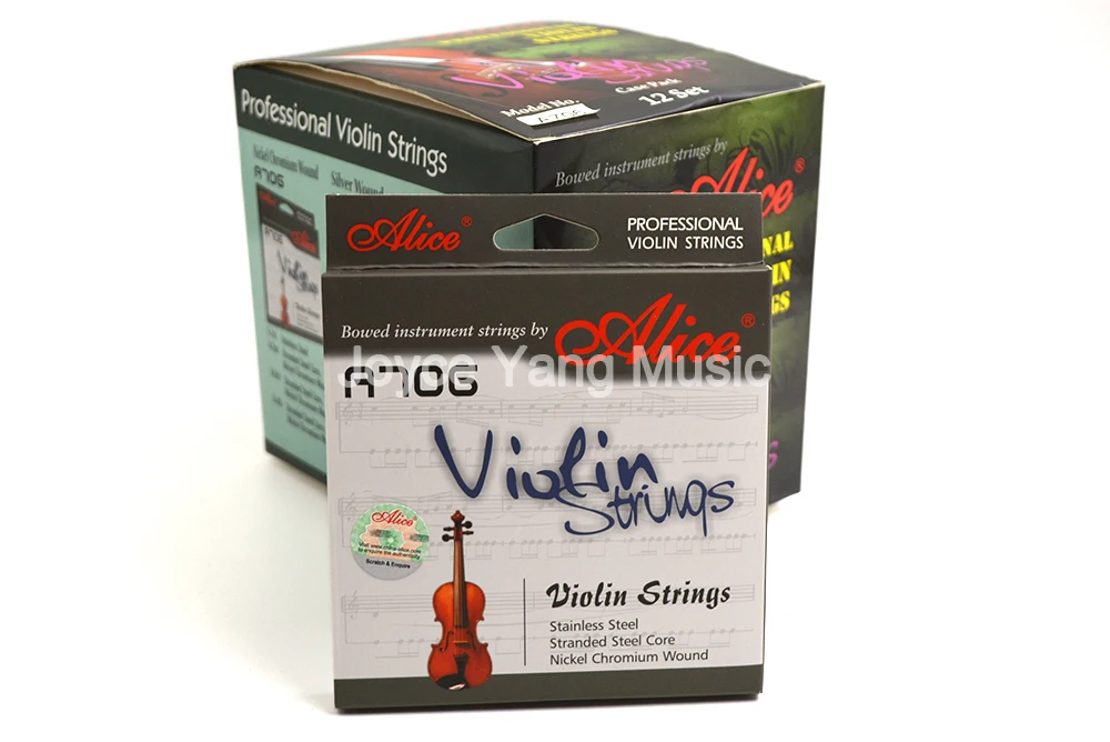 

10 Sets of Alice A706 Professional Plated Steel Braided Steel Core Ni-Fe Violin Strings 1st-4th Strings Free Shipping Wholesales