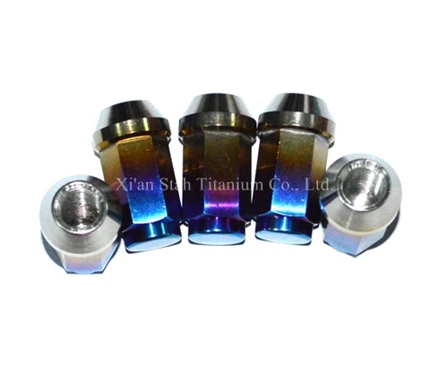 20pc/lot Titanium TC4 Bulge Acorn Lug Nuts M12*1.5 40mm Extened for Car Wheel Rim