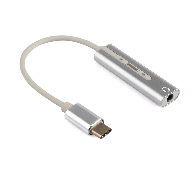 7.1 CH USB 유형 C 3.1 사운드 카드-3.5mm AUX 스테레오 이어폰 헤드폰 잭 어댑터 외부 케이블 범용 유형-C HIFI