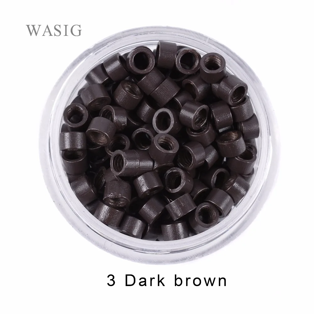 

1000Pcs 4.0*2.7*2.7mm Hair Extension Tools Micro Rings Beads Links With Screws 7 Colors Optional