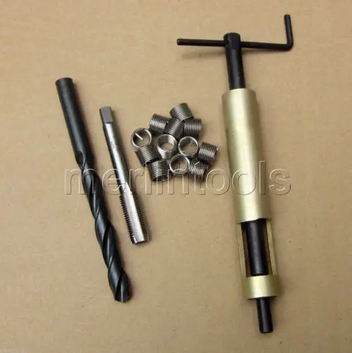 M18 x 2.5 Thread Repair Kit Tap and Drill bit Helicoil Insert Insertion tool