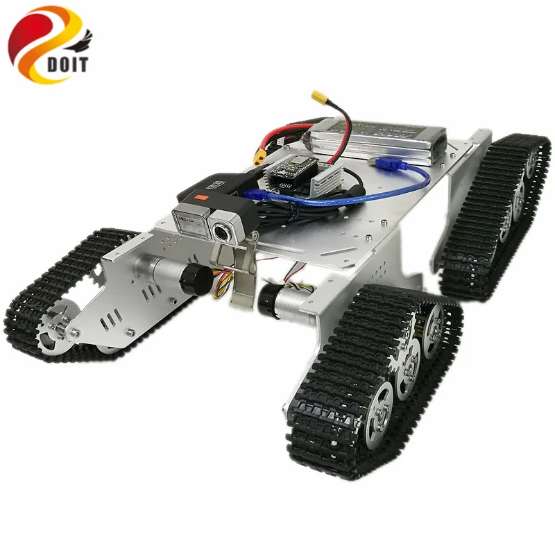 DOIT T900 4WD Video Monitor Tank Chassis with Openwrt Router+ HD Camera from ESP8266 Nodemcu Development Board+Driver Board Kit