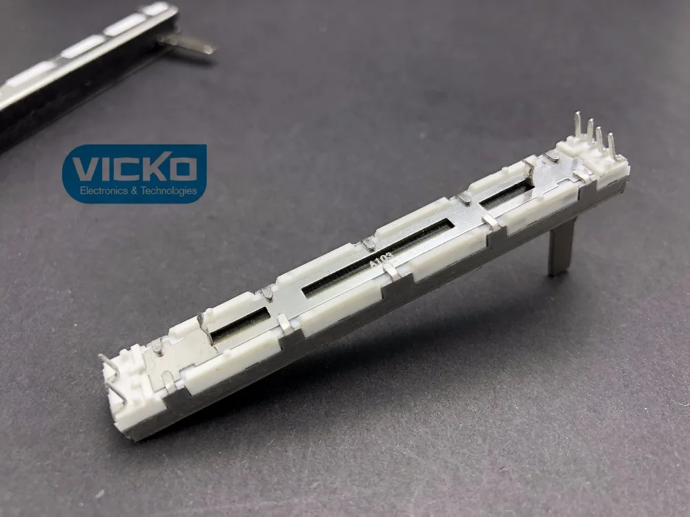 Imagem -04 - Behringer Misturador Fader Soundcraft Reta do Eixo de Slide Potenciômetro 15 mm Interruptor Branco 7.5 Centímetros 75 mm A10k A10kx2 Dupla vk 100 Pcs