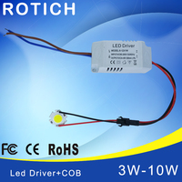 3W 5W 7W 10W COB LED +driver power supply built-in constant current Lighting 85-265V Output 300mA Transformer