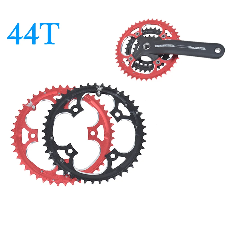 

44T MTB Mountain Bikes Road Bicycle Crank Crankset Disc Chain Wheel Tooth Slice Repair Parts 9/27 speed aluminum 44T tooth disc