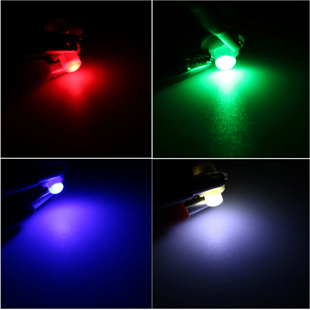 YSY LED 자동차 cob 대시 보드 전구, B8.4D 계기판, DC 12V 표시기 램프, 차량 조명, 화이트, 블루, 그린, 레드, 10x