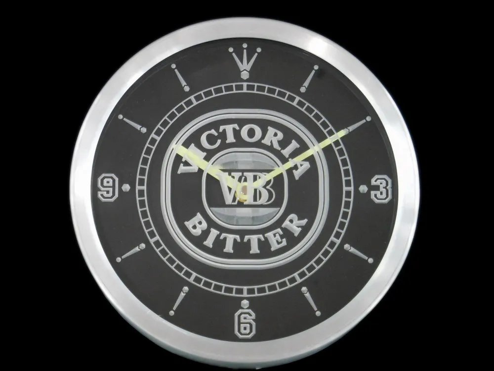 nc0123 Victoria Bitter VB Beer Bar Neon Light Signs LED Wall Clock