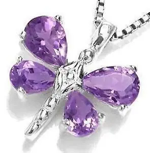 Beautiful Amethyst dragonfly women's jewelry pendant necklace