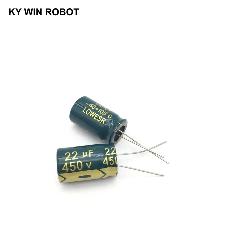 10 pcs Aluminum electrolytic capacitor 22 uF 450 V 13 * 20 mm frekuensi tinggi Radial Electrolytic kapasitor