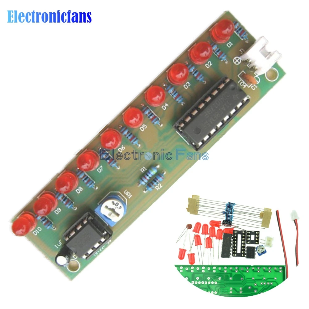 NE555 + CD4017 Praxis Learing Kits LED Blinkende Lichter Modul Elektronische Suite LSD-10 3-4,5 V DIY für Arduino