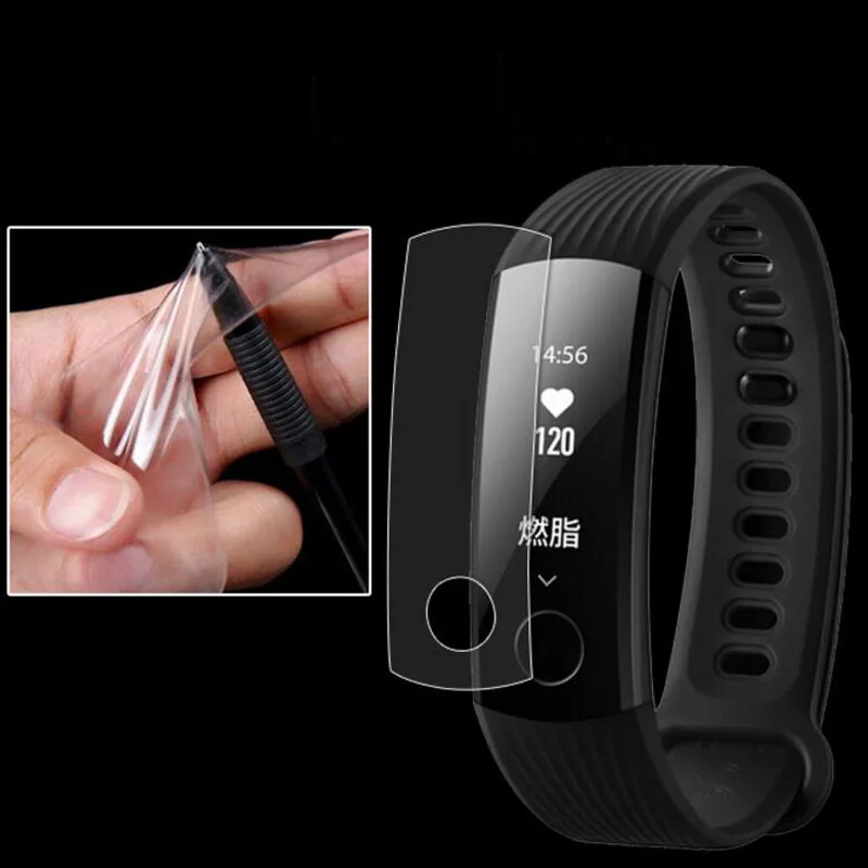 2 قطعة المضادة للصدمات لينة بولي TPU الترا واضح فيلم واقية لهواوي الشرف الفرقة 3 Band3 الذكية معصمه غطاء حامي الشاشة الكاملة