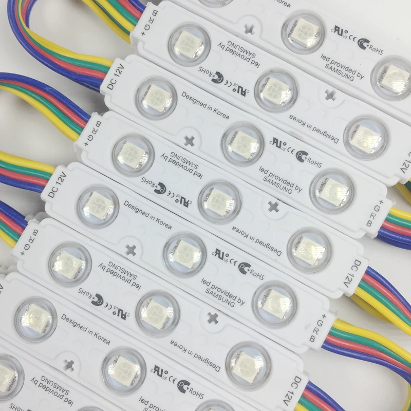 Lot de 100 modules led interchangeables étanches, éclairage pour rétro-éclairage, 5050 pièces par lot, 1.5 pièces