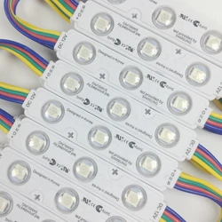 100 sztuk/partia LED wtrysku 5050 modułu LED RGB 1.5W 12V wodoodporny kolor zmienne moduły LED oświetlenie do podświetlenia