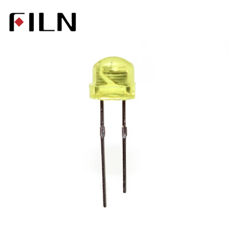 100 pcs/lot 5mm diffus gelb bidirektionale LED Diode Dip Runde Ultra Helle LED-Licht mit 2 pin