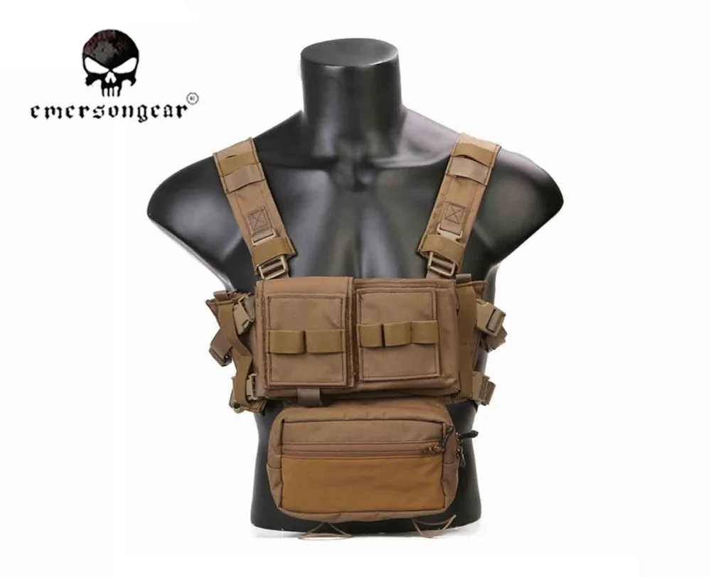 Imagem -04 - Emersongear-tactical Peito Rig Combate Micro Luta Chassis 5.56 Mag Pouch Mk3 Em2961