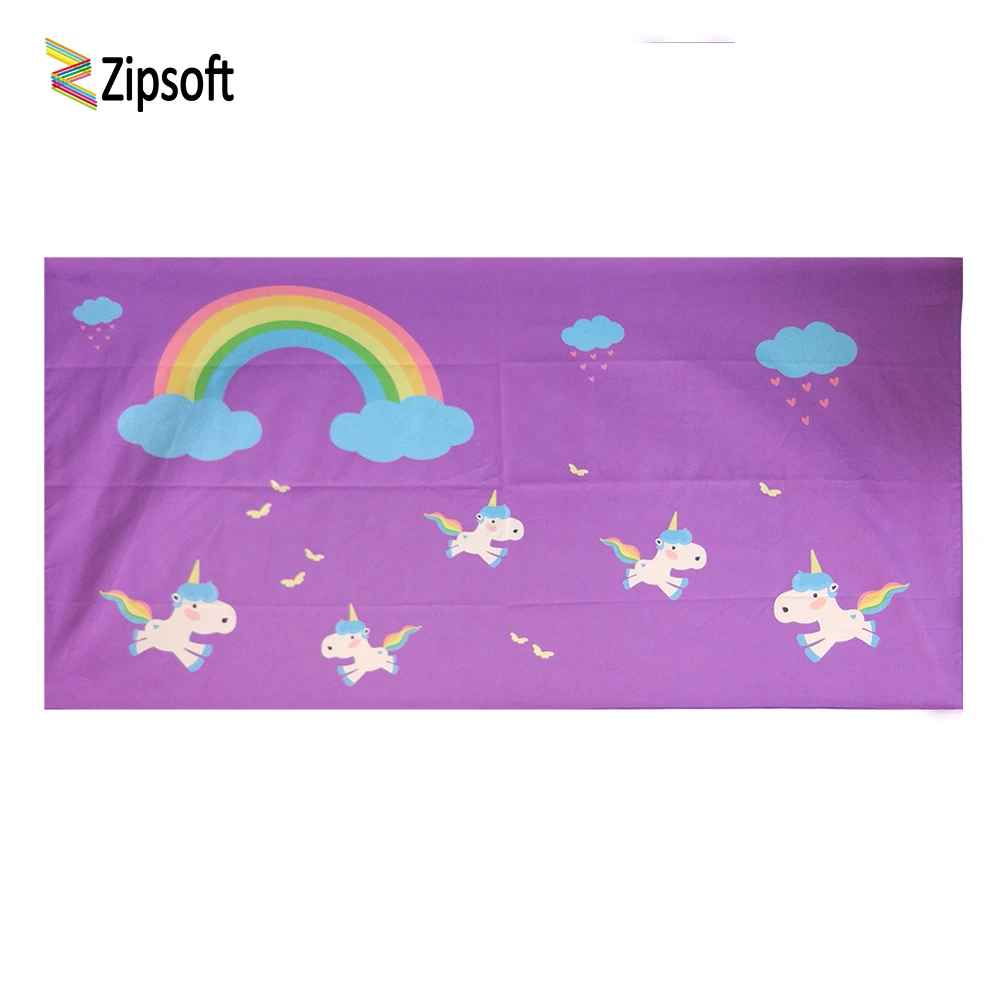 Zipsoft Beach towel purple Microfiber Fabric Super-absorbent Printed Traveling Outdoor Quick dry Sports Swimming Bath towel New