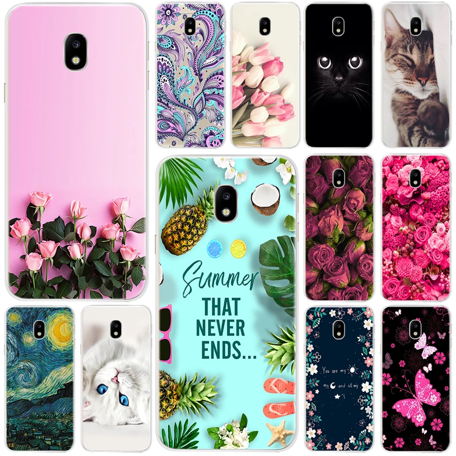 

Back Cover For Samsung Galaxy J7 2017 J730FM Soft Silicone TPU Phone Case For Funda Samsung Galaxy J7 Pro J 7 2017 Cute Painted