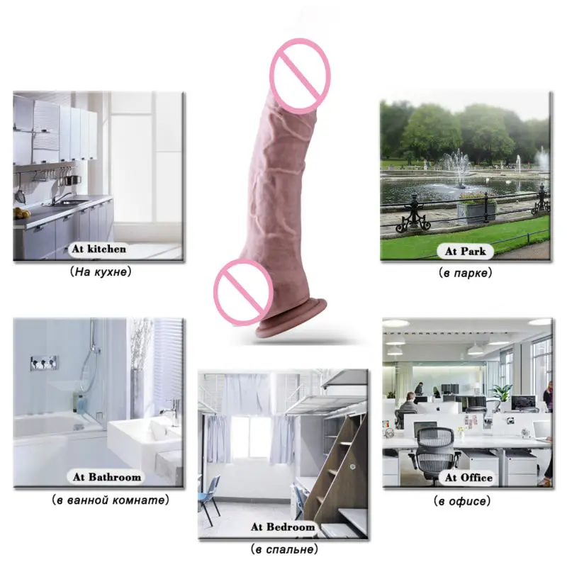 HISMITH Liquid Silicone Dildos Realistic Penis Odorless Dildo Strong Suction Cup Dick Safe and Health FDA Mark Sex Toy for Women