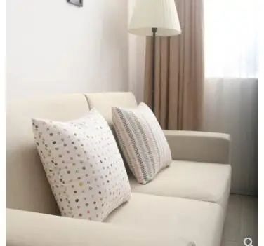 Cotton linen striped cushion cover pillowcase decorative dots waist pillow case multi size