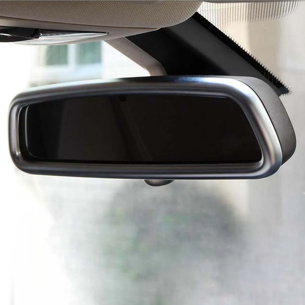 In Side Door Fear View Mirror Indoor Rearview Mrirror Covers Decorative Trim For XE XF fpace F-pace Interior Accessories