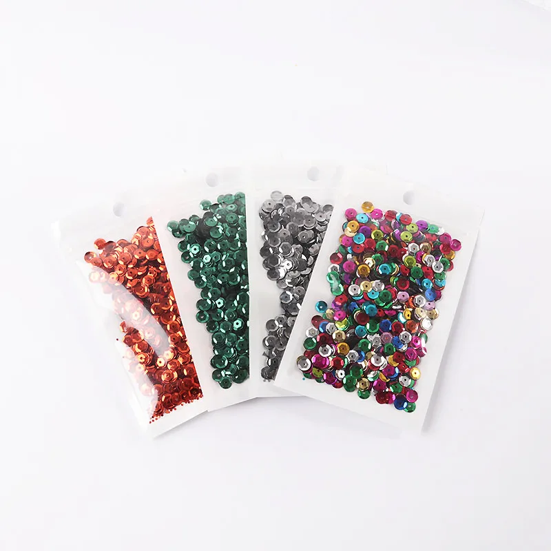 10 g/pacco 6mm Round Flake Rainbow Cup paillettes Flat Loose Paillette cucito indumento vestito decorazioni fai da te