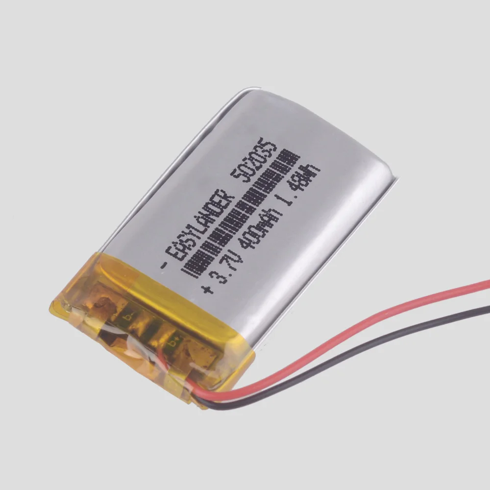 polymer lithium battery 502035 3.7V 052035 400MAH MP3 player 179 ma. Sad Registrar Car Mega CAR DVR video recorder Mini 0805