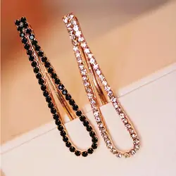 1PC Fashion Women Girls Bling Crystal Hairpins Headwear Rhinestone Hair Clips Pins Barrette Styling Tools Accessories