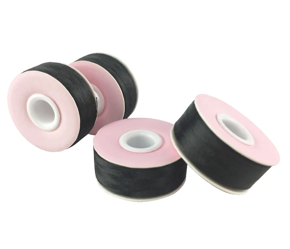 

Wholesale 144 L paper side Machine Embroidery Prewound Bobbins black+free shipping