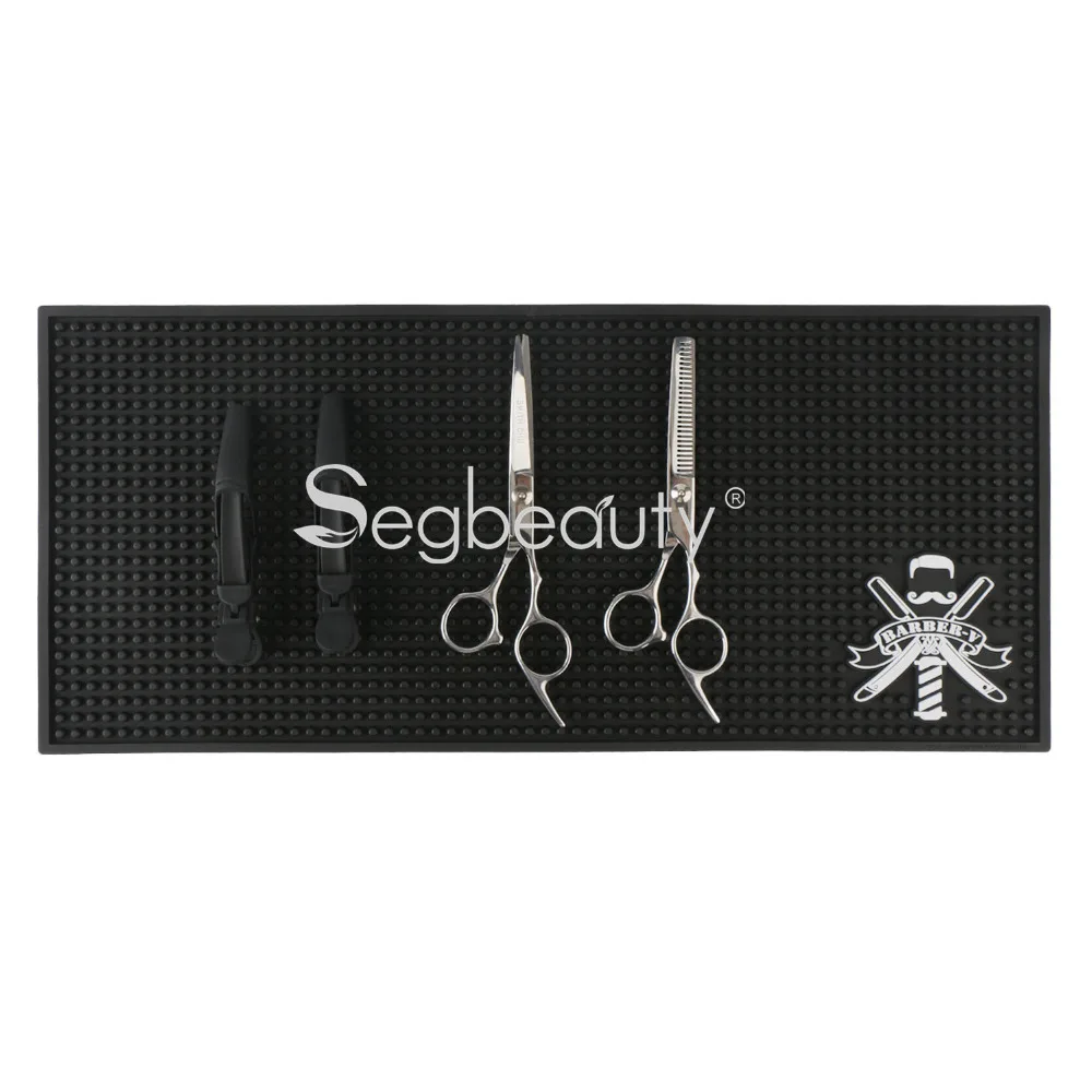 Segbeauty Salon Barber Mat Black Flexible PVC Nonslip Material for Styling Station Work Station Salon Tools Barber Shop Demand