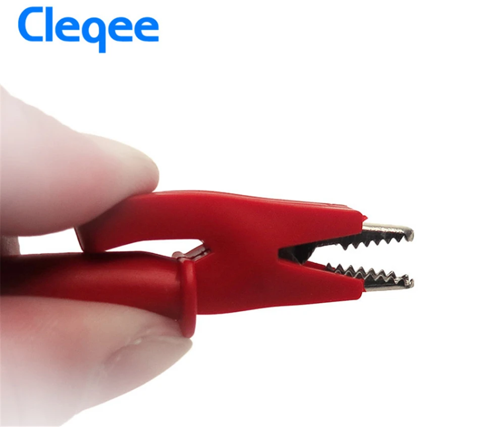 5 قطعة Cleqee P1024 المزدوج نهاية كليب كابل التمساح اختبار التحقيق سلك من الرصاص 100 سنتيمتر 5 ألوان 15A