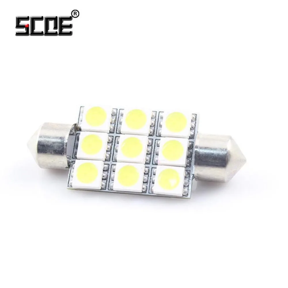 8Colors SCOE Nichia Chips 31MM 36MM 39MM 42MM 5050LED Car Styling License Plate Lights Cosmet mirro Reading Lamp LED Bulb Source