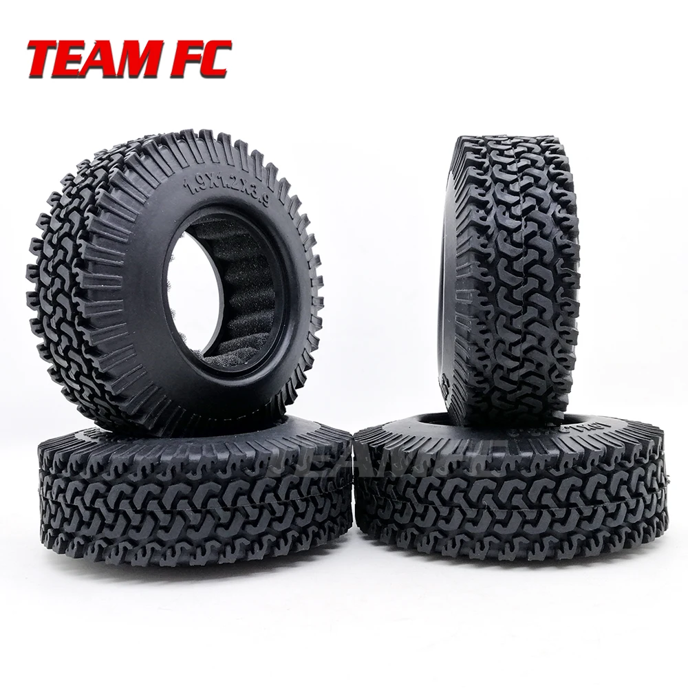 4Pcs RC 1:10 Crawler Beadlock Wheels Tire 1.9 Inch Rubber Wheel Tire 98mm Tyre For RC Car Tamiya Truck Axial SCX10 S347