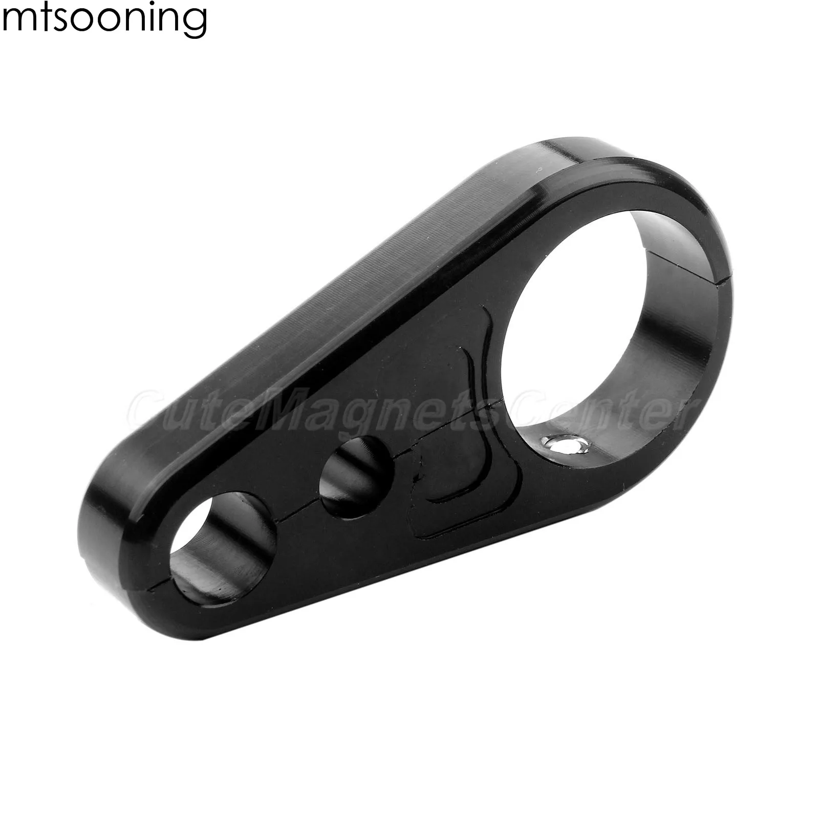 mtsooning CNC Aluminum Alloy Cable Clamp Black Brake Oil Pipeline Clamp Motorcycle Modified Clutch Brake Line Bracket