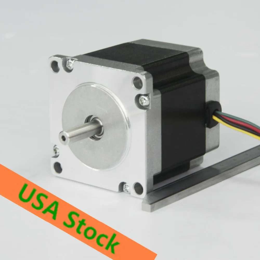 USA Free! CNC Wantai 1 Axis Nema23 Stepper Motor Dual Shaft 57BYGH115-003B 425oz-in+Driver DQ542MA 50V 4.2A 128Micro Metal Foam