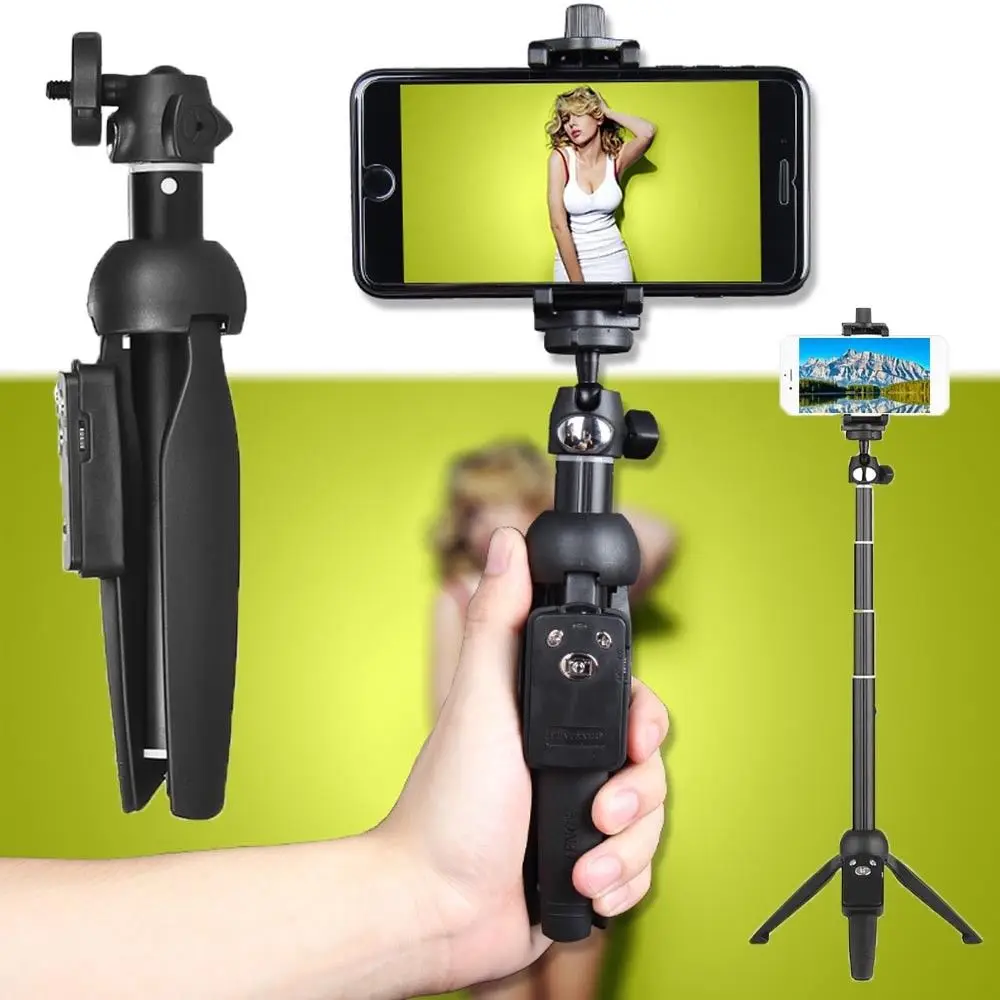 YUNTENG YT-9928 2-in-1 Mini Tripod Selfie Stick with Bluetooth Remote Control