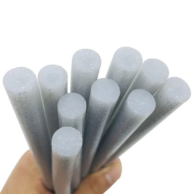 

10PCS 11mm X200mm Hot Melt Glue Sticks for DIY Craft Phone Case Alloy Toy Art Model Album Repair Sliver Color Adhesive Stick