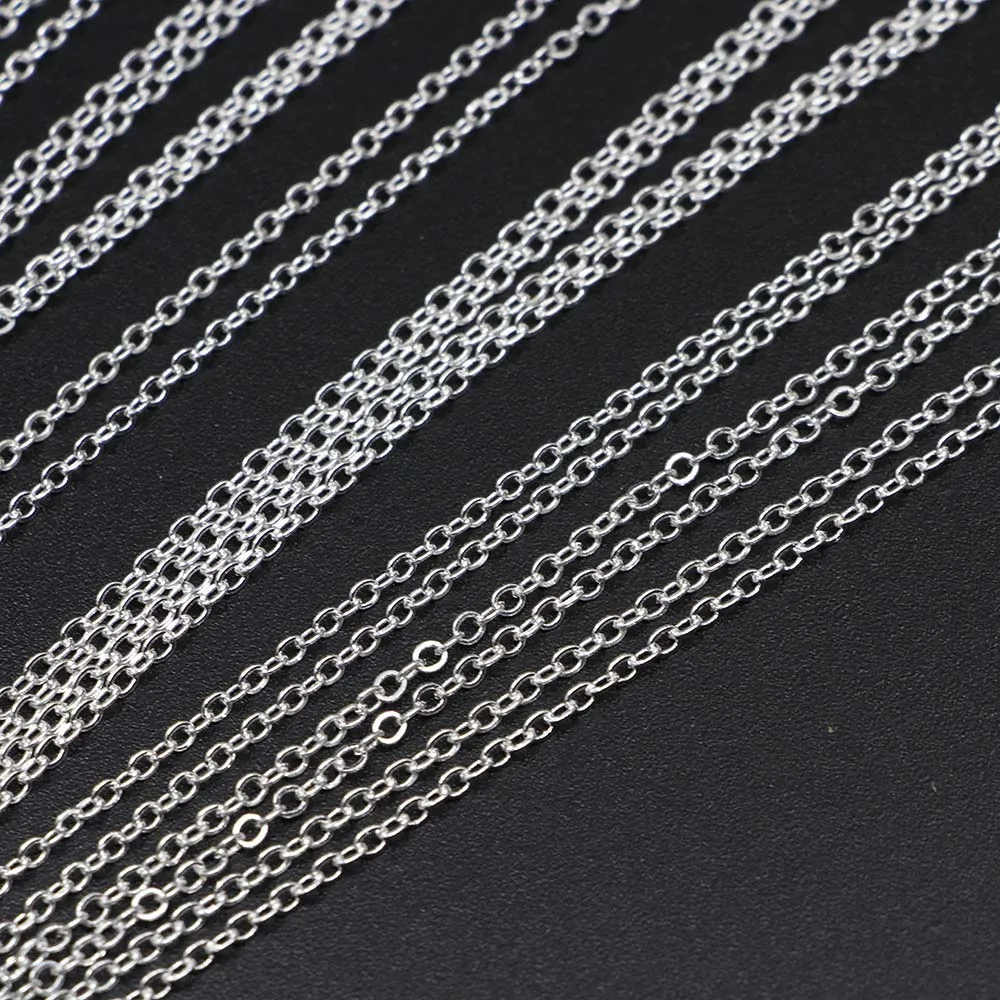 

12Pcs/Pack 40cm White K Clasp Necklace Charm Chains For DIY Jewelry Findings Making Materials Accessories Wholesale