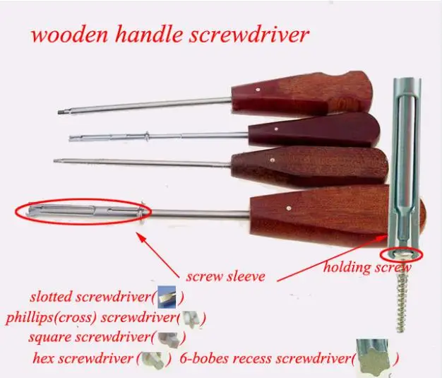 Medical orthopedic instrument bone screw screwdriver Extractor screw sleeve holder HEX Hexagon plum cross Square screwdriver VET