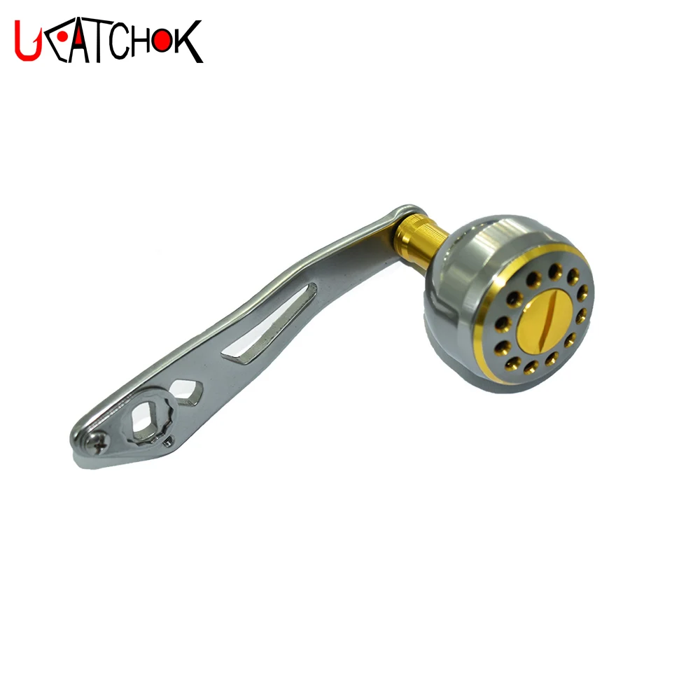 UCOK New Model High Quality aluminum alloy handle grip Fishing Reel Handle for Water-drop Reel Hole size 8x5mm for Daiwa, Ryobi