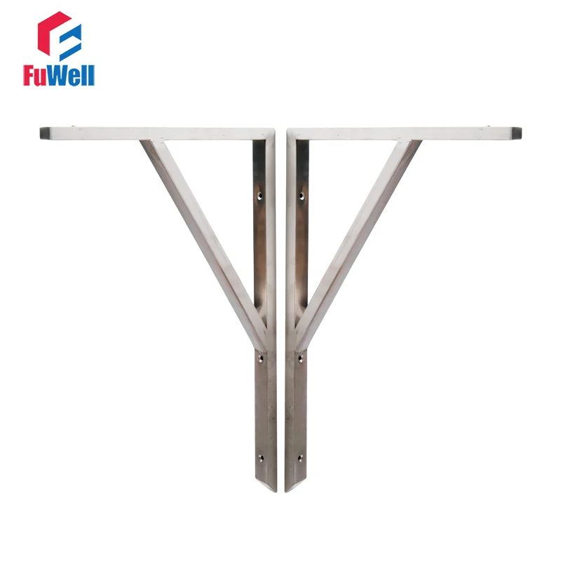 

1pair Stainless Steel Triangle Bracket 16/18/20/22inch Shelf Support Triangular Bracket Table Triangular Release Support