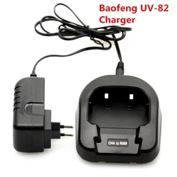 Baofeng UV82 충전기 워키토키 액세서리, 리튬 이온 배터리 데스크탑 충전기, bf UV-82 UV-89 UV-8D 라디오용, 정품