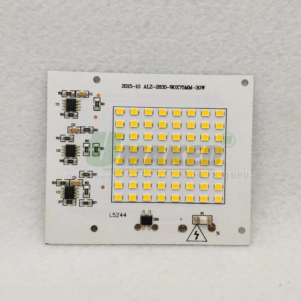 Светодиодные модули AC220V, 30 Вт, 90x75 мм, 2700 лм, прожектор, печатная плата, алюминиевая пластина, белый/теплый SMD2835, умный драйвер IC для прожекторов, ламп DIY