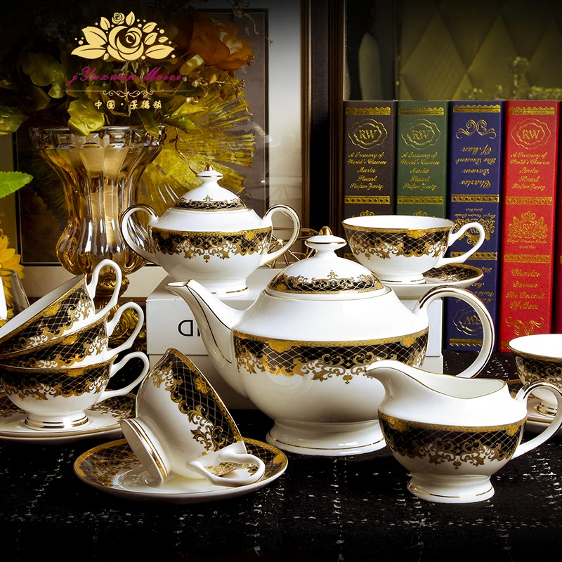 15 PIECES Bone china coffee cup European style tea cup ceramic English afternoon cup coffee set