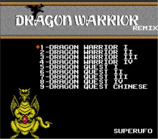 THE DRAGON WARRIOR REMIX 9 in 1 Game Cartridge for NES/FC Console
