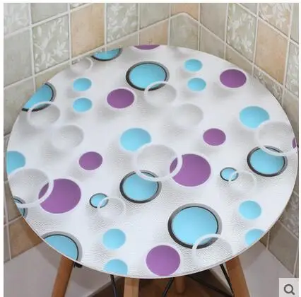 PASAYIONE Soft Glass PVC Round Tablecloth Waterproof Party Home Kitchen Dining Room Placemat Pad Thickness 1.0mm Home Decoration