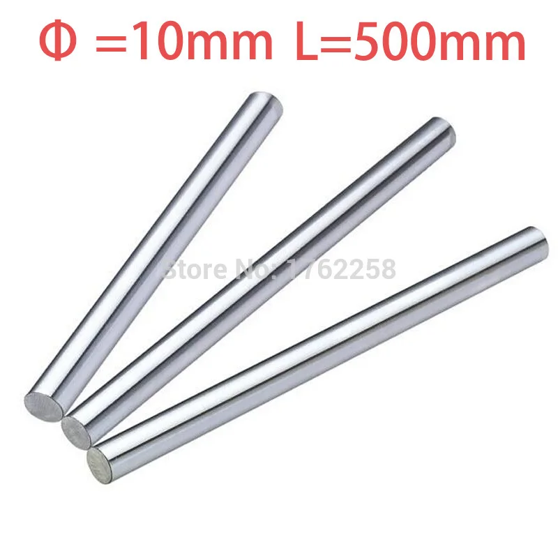 2pcs 10mm 10x500 linear shaft 3d printer 10mm x 500mm Cylinder Liner Rail Linear Shaft axis cnc parts