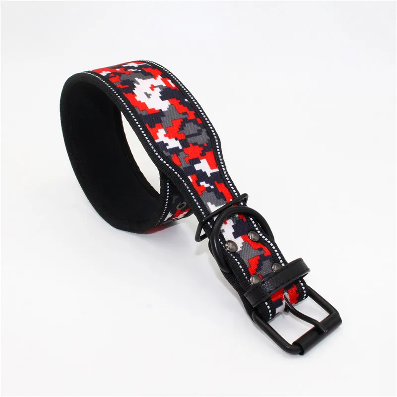 10 Colors Reflective Puppy Big Dog Collar with Buckle Adjustable Pet Collar for Small Medium Large Dogs Pitbull Leash Dog Chain